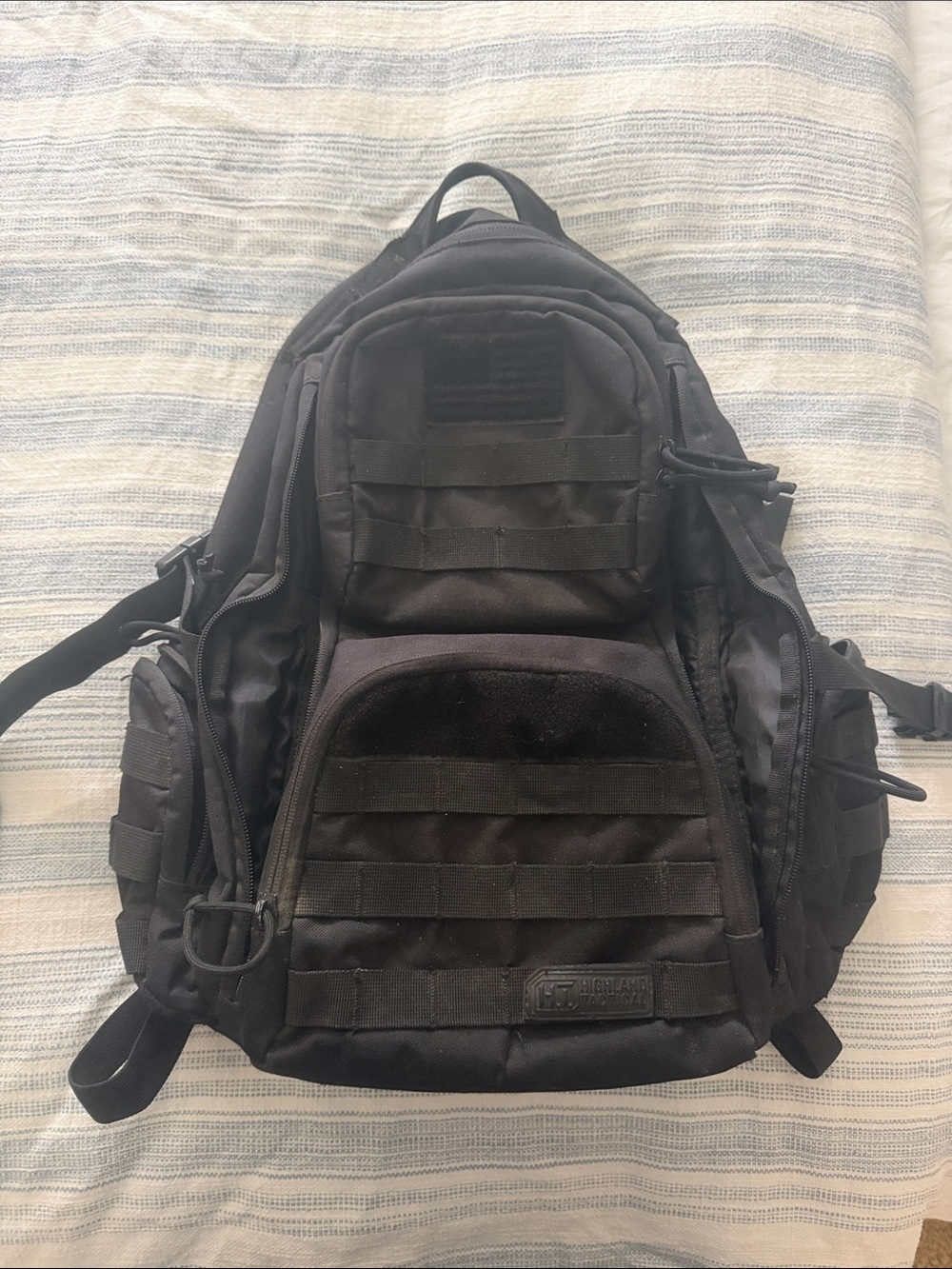 Highland Tactical Black Tactical Backpack - Men's Utility Pack